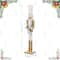 Glitzhome® 35.75"H Wooden Christmas Gold Dressed Soldier Nutcracker